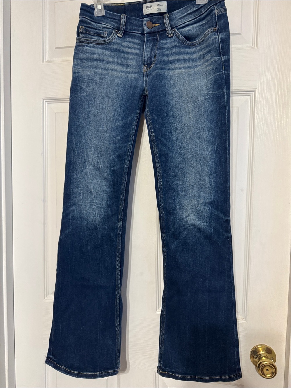 BKE Women's Flared Jeans in Dark Blue Wash